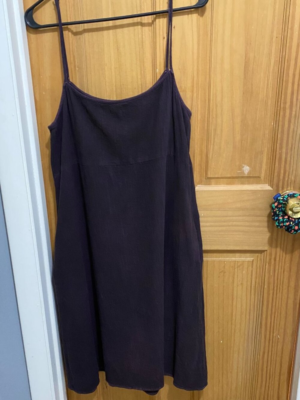 Me & Arrow strap dress (overdyed to dark purple)